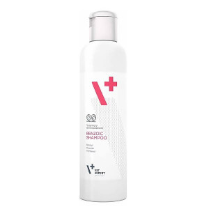 VETEXPERT BENZOIC šampūns suņiem, kaķiem Taukaina āda, folikulīts, demodikoze 250ml